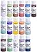 Ceramic Tiles for Crafts Coasters Kit - 12 White Tiles, Cork Backing Pads, 16 Reusable Stencils, Acrylic Paint, Pallet, Brushes - Coaster Pouring Bundle