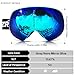 ZIONOR X7 Ski Snowboard Snow Goggles for Men Women Anti-fog UV Protection Spherical Dual Lens Design (VLT 13.67% Blue Frame Revo Blue Lens)