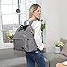 Large Diaper Bag Backpack Multifunction Travel Back Pack for Mom and Dad, Stylish Baby Nappy Bags with Changing Pad, Insulated Pocket and Stroller Straps, Grey