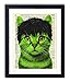 The Hulk Cat Superhero Kids Bedroom Wall Decor, Vintage Wall Art Upcycled Dictionary Art Print Poster For Kids Room Decor 8x10 inches, Unframed