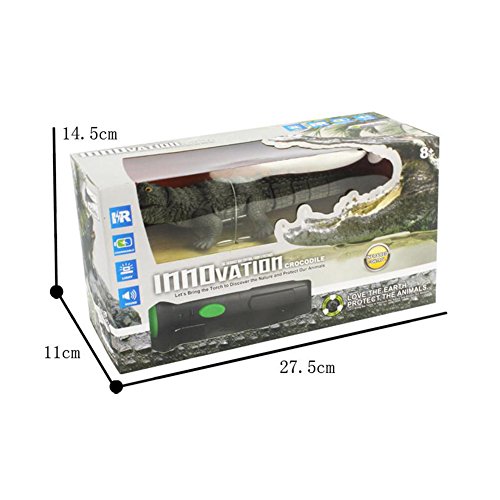 Qiyun Crocodile Toy Remote Control Simulate Crocodile Toy Can Rectilinear Crawling Kids Animal Toy Giftcolour:Light green - Thumbnail 2
