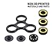PROSPIN Black Tri-Spinner with 3 Yellow Ceramic Bearing Spinner Fidget Toy ADHD EDC Stress Reducer Focus Toy for Hand Killing Time Non-3D printed