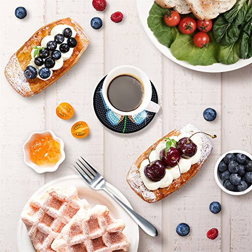 4 Stück Diamant-Gemälde-Untersetzer, DIY-Untersetzer, kleines Diamant-Malerei-Set für Anfänger, Erwachsene und Kinder, Diamant-Kunsthandwerk, Heimdekoration (ohne Eisenhalter)