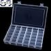 SENREAL 36 Grid Clear Plastic Adjustable Craft Beads Jewelry Sewing Storage Box Case Organizer Container Divider Portable Electronics Parts Gadgets Tool Storage Box