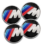 DIYcarhome (Set of 4 Wheel Center Caps Hub Caps 68mm / Standard Fit for All Models/M Serie/Center Caps for BMW
