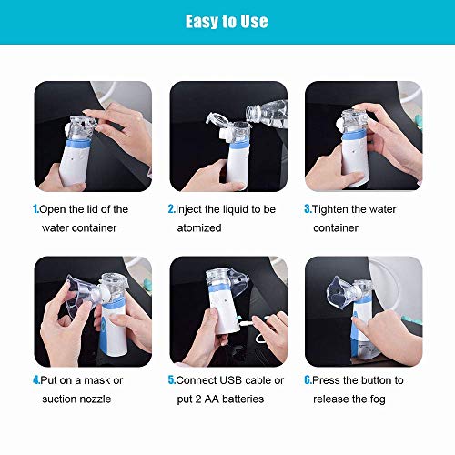 AGKupel Portable Cool Mist Humidifier Machine Professional Ultrasonic Vaporizer for Kids & Adults (White1) - Thumbnail 5