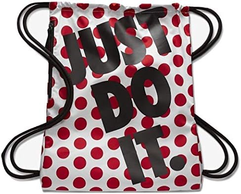 red and white nike purse