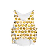JETTINGBUY Women Short-cut Tops Crop Top Vest Tank Tops Digital 3D Print T Shirt