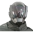 KYEDAY Punk Mask Cosplay for Men, Mechanical Sci-fi Gear Cosplay Halloween Mask Fit Party Music Festival Accessories