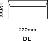 Blake Premium Envelopes DL 110 x 220mm Pack of 50 120GSM FSC White Laser Printer view 2
