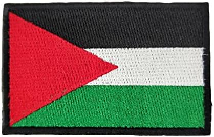 Embroidery Each Country's Flag Patch (3''X2'', Palestine)