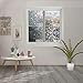 Window Film 3D Decorative Privacy - Static Cling Glass Window Sticker Non-Adhesive No Glue Heat Control Anti UV Light Blocking for Home Kitchen Bathroom Office Meeting Room Living Room(17.7