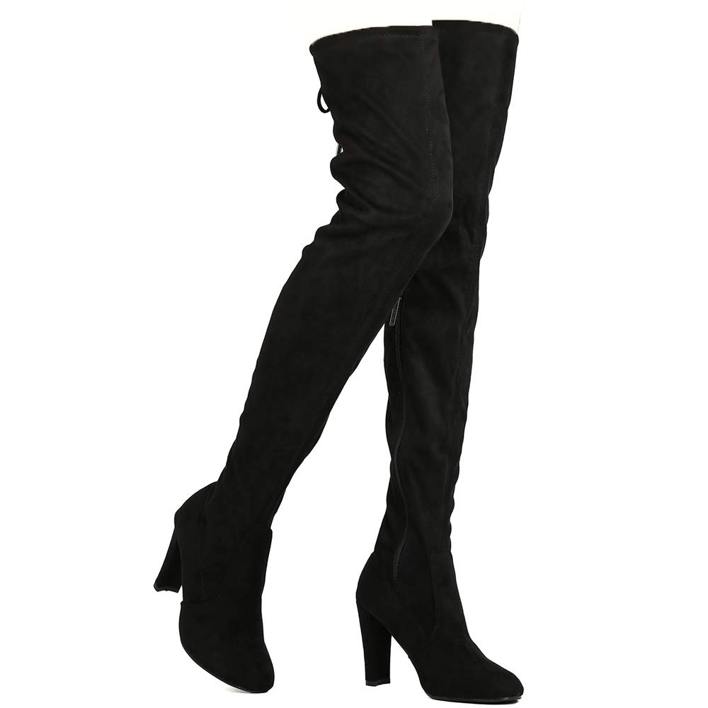 thigh high boots with strings