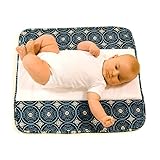 The Plush Pad Portable Travel Changing Pad with Memory Foam, Blueberry Pattern