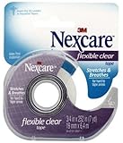 Nexcare Tape, Flexible Clear, 3/4 Inches X 252 Inches / 7 Yards (Pack of 6)
