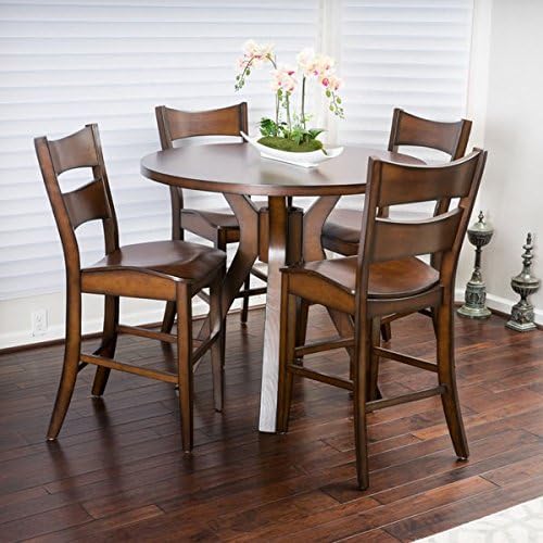 Christopher Knight Home Tehama 5-piece Round Counter Height Wood Dining Set