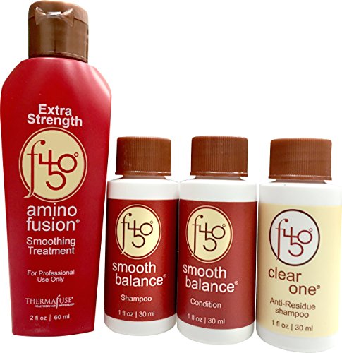 Thermafuse f450 Amino Fusion Extra Strength Smoothing Treatment Kit. Strongest Formaldehyde Free Treatment. Repairs & Straightens Up To 12 Weeks on Natural, Coarse, Thick, African or Curly Hair Types