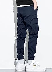 JMIERR Men's Casual Cargo Pants Stretch Elastic