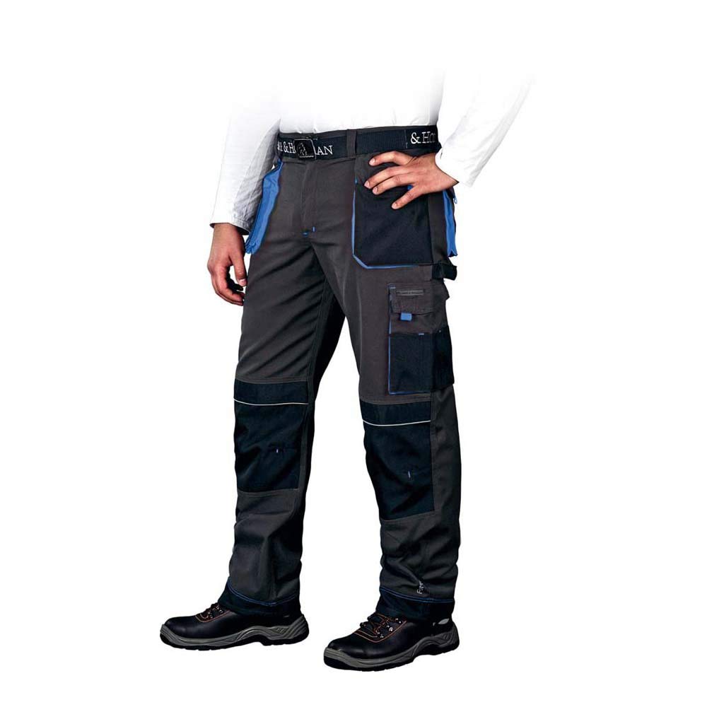 Leber&Hollman LH-FMN-T_SBN46 Formen Protective Trousers, Steel-Black-Blue, 46 Size