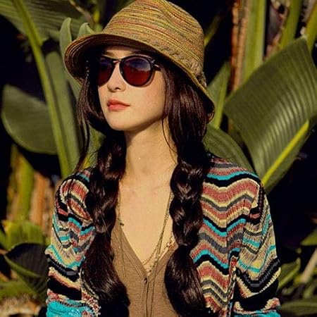 Homeofying Cappello Estivo da Donna in Stile Bohemien Cappelli in Paglia  Pieghevole A Righe Intrecciate in Corda da Spiaggia Cappello da Cappello da  Pescatore 1 Illuminazione urban-earth.co.uk