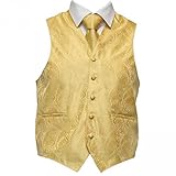 Amanti - Men's 4pc Set Paisley Tuxedo Vest Vest / Tie / Hanky / Bow Tie