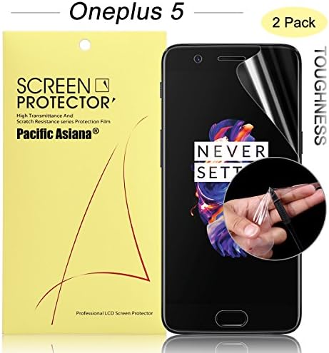 [2-Pack] OnePlus 5 Screen Protector, Pacific Asiana HD Clear [Full Coverage] TPU Film [Not Glass] Screen Cover, Ultra Thin [Anti-Scratch] [Anti-Fingerprint] [Bubble Free] Invisible Shield for 1+5