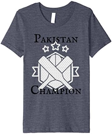 unisex-child Pakistan Cricket Champion T Shirt PREMIUM 8 Heather Blue