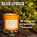 100% Soy, Highly Scented, Hand Poured Soy Candle (Blue Spruce)