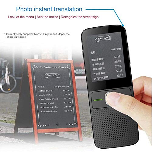 TEEPAO Smart Language Translator Device, 137 Languages Two-Way Real Time WiFi/Offline Instant Translation with 2.4 Inch Touch Screen, Pocket Voice/Text/Recording/Photo Translator Device
