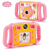 Prograce Kids Camera for Girls Gift 1080P Children Selfie Camera Kids Video Camera 2 Inch LCD Duo Camera 4X Digital Zoom Camcorder and Game