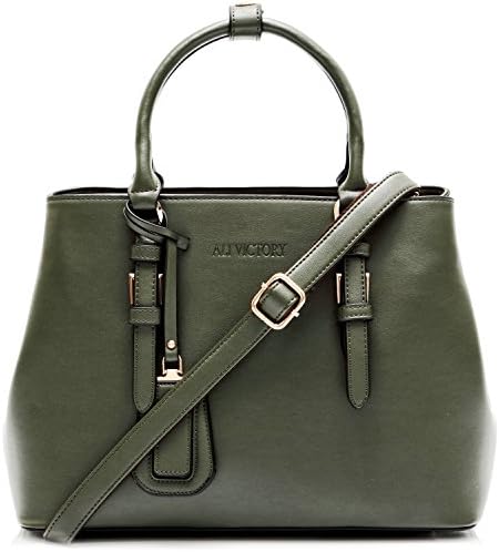 Ali Victory Classy Top Handle Satchel Handbags for Women (Green)