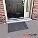 SlipToGrip Durable Door Mat - Grey Plaid Design Entryway Rug - 35x23 inches, No-Slip and Washable - Indoor and Outdoor Use, Weatherproof - Ideal for Garage, Patio, and Front Entryway