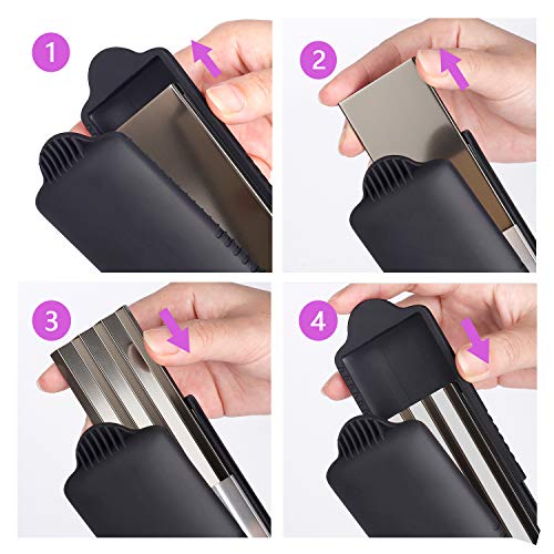 DSHOW Hair Crimper for Women, Hair Waver Hair Straightener with 4 Interchangeable Titanium