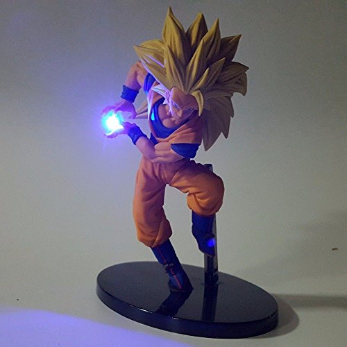 KAKALIN Dragon Ball Z Super Saiyan 3 Son Goku Action Figure Kamehameha LED Light 150mm