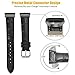 Fitlink Bands Compatible Fitbit Charge 3 / Charge 3 SE for Women Men, Classic Genuine Leather Wristbands with Metal Connectors Replacement Bands Accessories for Fitbit Charge 3, Small and Large,Black
