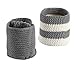 mDesign Knit Cosmetic Storage Organizer Bin for Makeup Brushes, Eyeliner, Lipstick, Beauty Supplies - Set of 2, Extra Small, Gray/Ivory