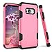 Galaxy S8 Plus Case, KAMII 3in1 [Shockproof] Drop-Protection Hard PC Soft Silicone Combo Hybrid Impact Defender Heavy Duty Full-Body Protective Case Cover for Samsung Galaxy S8 Plus (Rose+Black)