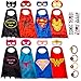 8 Superhero Capes for Kids - Super Hero Toys & Costumes Birthday Party Supplies (8 Pack Mix)