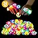 Light Up Rings Birthday Party Favors for Kids Prizes Flashing 24 Pack LED Jelly Rings Novelty Bulk Toys Boys Girls Gift Glow in The Dark Thanksgiving Christmas Party Supplies