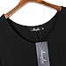 AMZ PLUS Women Irregular Hem Long Sleeve Loose Shirt Dress Top (3XL, Black-red£