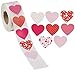 Juvale 1000-Count Heart Sticker Labels on Roll for Valentines Day, Kids, Favors, Classroom, 1.5 Inches