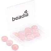 BEADIA Natural Rose Quartz Crystal Rondelle Stone with Large Hole (5.5mm) Loose Semi Gemstone Beads for Jewelry Making 14mmx7.5mm 12pcs