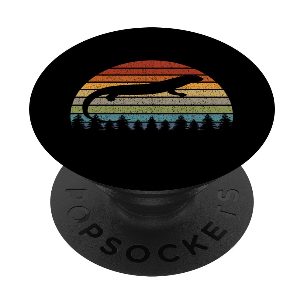 Fire Skink Graphic True Togo Pet Lizard Lover Reptile Gift PopSockets Swappable PopGrip