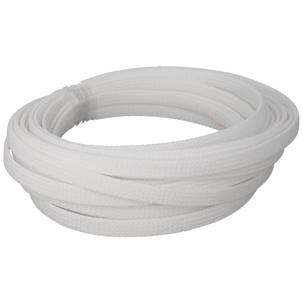 Othmro Cable Management Sleeve, 5m White Cable Tidy Sleeve, Diameter 6mm, Cord Protector, Braided Cable Organizers for Office Cord, Insulation Protection, 1 Pc
