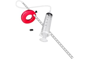 Fork Oil Tool with Adjustable Ring for Measuring and Tuning Fork Oil Levels - 60ml Syringe fit for MTB and Motorcycle (Red)