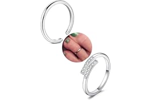 QWALIT Toe Rings for Women Gold Silver Toe Rings Non Tarnish Adjustable Womens Rings Simple Small Finger Ringtail Ring