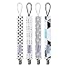 PPOGOO Pacifier Clip 4 Unisex Pacifier Clips Teething Ring Holders Modern Design for Boys and Girls