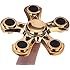 Mmrm Light ADHD Anxiety Autism Stress Reducer Fidget Hand Five Quinary Spinner EDC Toy (gold)