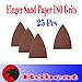 Pack 25 Sandpaper 180 Grits Sand Paper Finger Detail w/ Velcro Oscillating Multi Tool Saw Blades for Fein Multimaster Bosch Multi-x Craftsman Nextec Dremel Multi-max Ridgid Dremel Chicago