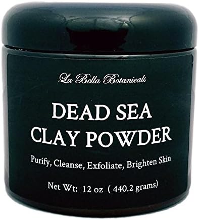 Dead Sea Clay Powder, 12 Ounce (440 Gram) 21 Dead Sea Minerals - For Use In Dead Sea Mud Masks, Exfoliating Body Scrub, Deep Cleansing - La Bella Botanicals